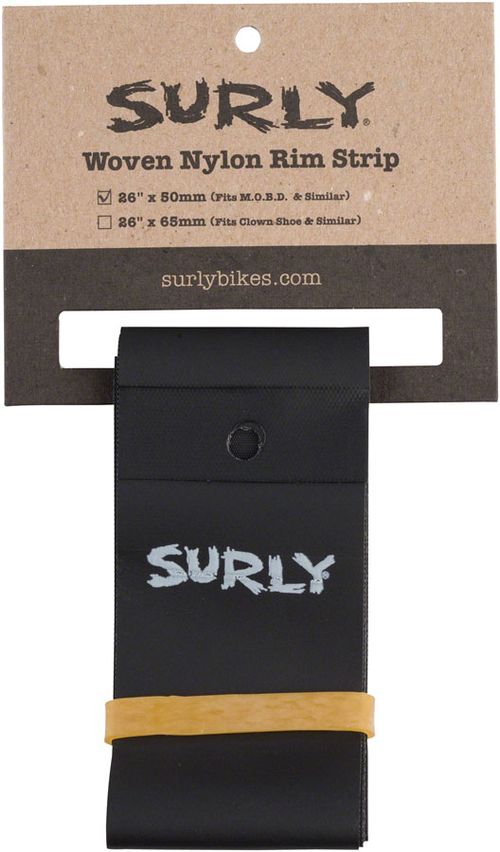 Surly Rim Strip: For Other Brother Darryl Rim, Nylon, 50mm wide, Black