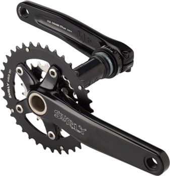 Surly OD Fat Bike Crankset - 175mm, 9/10-Speed, 36/22t, 94/58 BCD, Surly OD  Spindle Interface, 100mm Bottom Bracket Included, Black