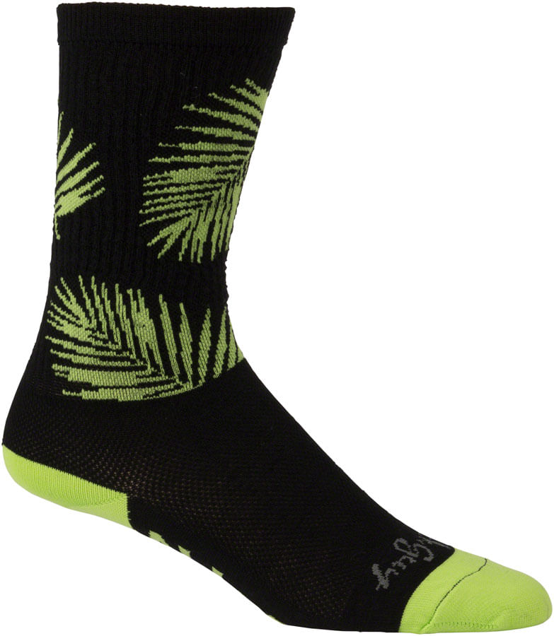 All-City-Key-West-Carl-Socks---8-inch-Black-Green-Small-Medium-SK5200-5