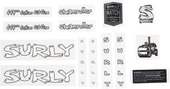 Surly Steamroller Decal Set White