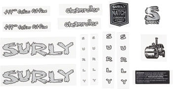 Surly Steamroller Decal Set - Silver