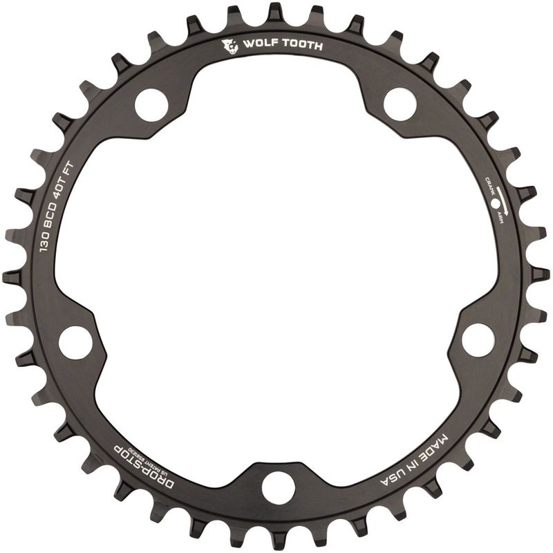 Wolf-Tooth-130-BCD-Road-and-Cyclocross-Chainring---42t-130-BCD-5-Bolt-Drop-Stop-10-11-12-Speed-Eagle-and-Flattop-Compatible-Black-CR9910-5