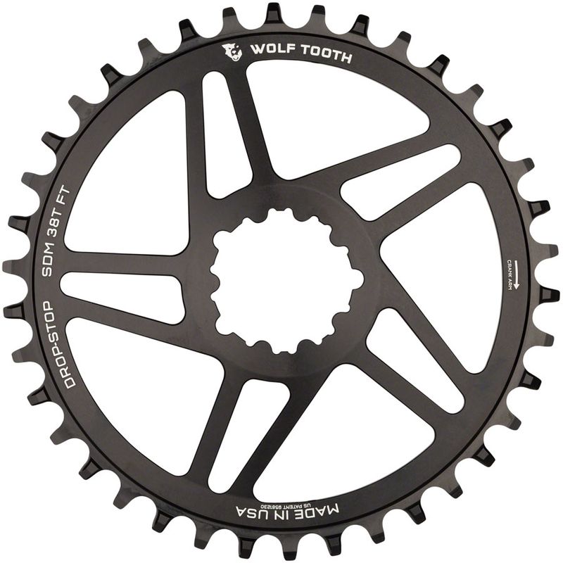 Wolf-Tooth-Direct-Mount-Chainring---40t-SRAM-Direct-Mount-For-SRAM-3-Bolt-6mm-Offset-Drop-Stop-Flattop-Compatible-Black-CR0759-5