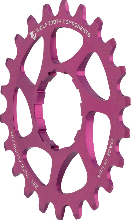 Wolf-Tooth-Single-Speed-Aluminum-Cog--22T-Compatible-with-3-32--Chains-Purple-FW0230-5