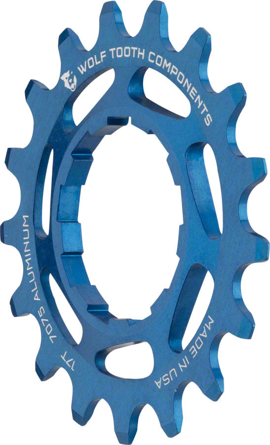 Wolf-Tooth-Single-Speed-Aluminum-Cog--17T-Compatible-with-3-32--Chains-Blue-FW0236-5