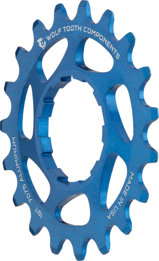 Wolf-Tooth-Single-Speed-Aluminum-Cog--19T-Compatible-with-3-32--Chains-Blue-FW0238-5