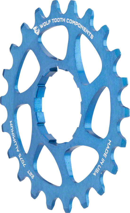 Wolf-Tooth-Single-Speed-Aluminum-Cog--22T-Compatible-with-3-32--Chains-Blue-FW0240-5