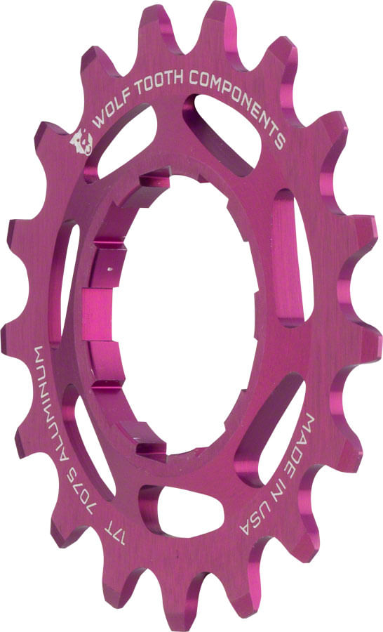 Wolf-Tooth-Single-Speed-Aluminum-Cog--17T-Compatible-with-3-32--Chains-Purple-FW0241-5