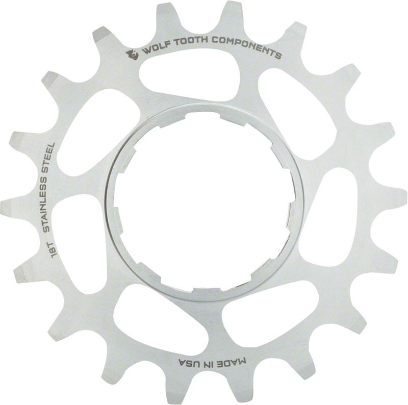 Wolf-Tooth-Single-Speed-Stainless-Steel-Cog--18T-Compatiblewith-3-32--Chains-FW0225-5