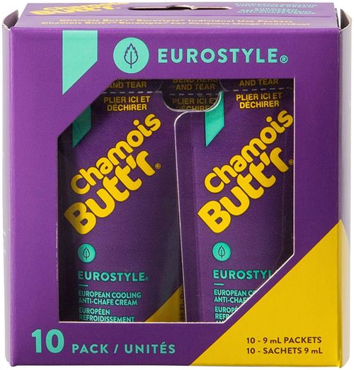 Chamois Butt'r Eurostyle: 0.3oz Packet, Box of 10