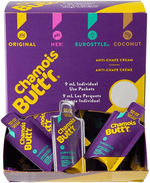 Chamois Butt'r Eurostyle: 0.3oz Packet, POP Box of 75