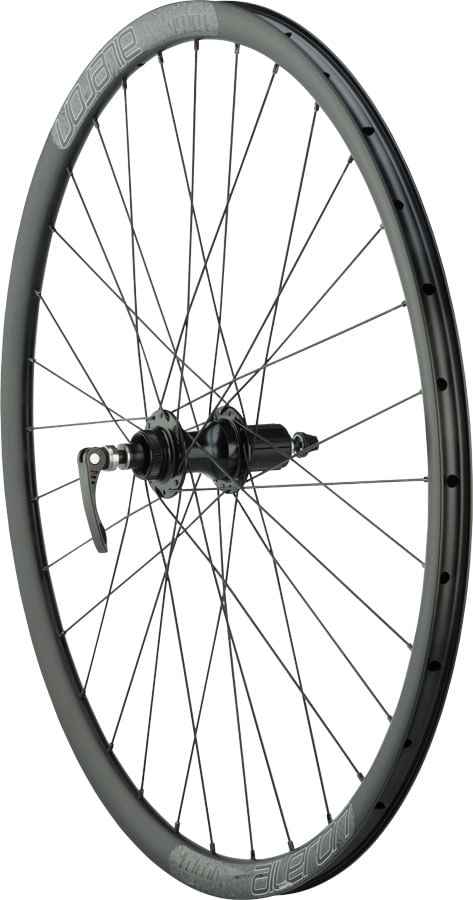 Quality Wheels Velocity Aileron Disc Rear Wheel - 700, QR x 135mm, Center-Lock, HG 10, Black, 32H