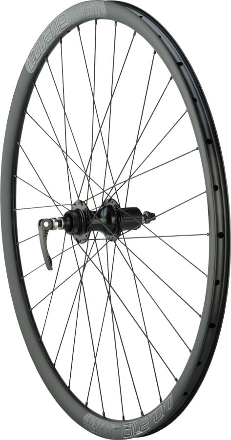Quality Wheels Velocity Aileron Disc Rear Wheel - 700, QR x 135mm, Center-Lock, HG 10, Black