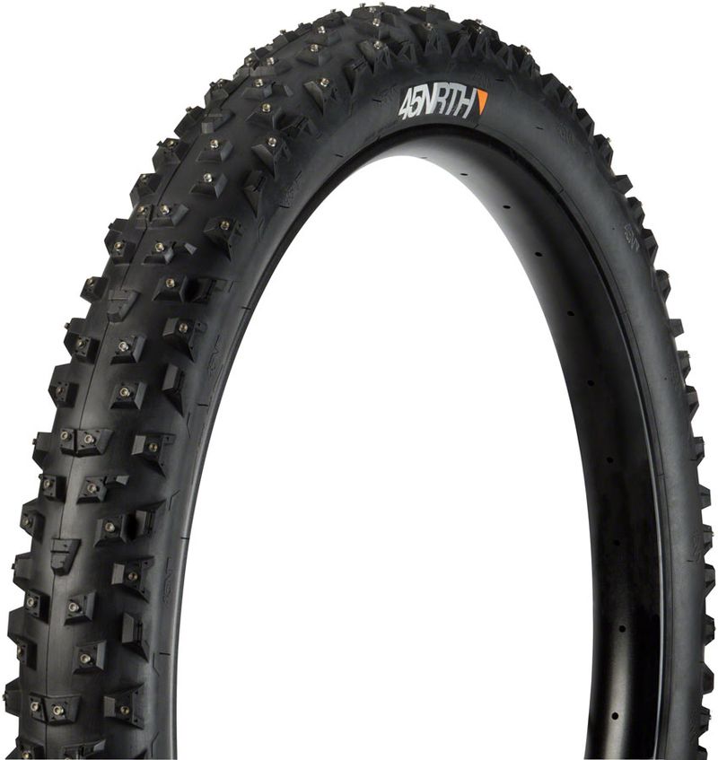 45NRTH-Wrathchild-Tire---275-x-3-Tubeless-Folding-Black-120tpi-252-XL-Concave-Carbide-Aluminum-Studs-TR4594-5