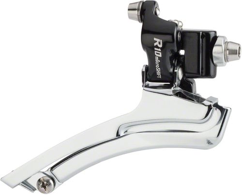 microSHIFT R10 Front Derailleur - 10-Speed Triple, 50/39/30t, Band Clamp, Shimano Compatible, Black