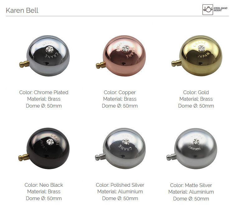 Crane Bell co Karen Bell timbre polished Silver