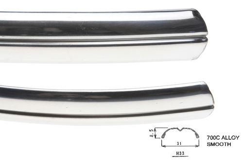 Honjo H33 Full Coverage Fender Set - 700c -  Aluminum - Smooth