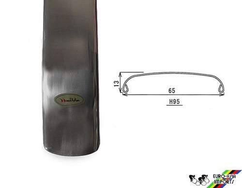 Honjo H95 Full Coverage Fender Set - 650b - Aluminum - Smooth