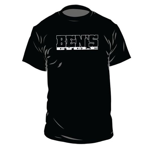 Ben's Cycle Stacked Tee - Black