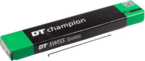 DT Swiss Champion Spoke: 2.0mm, 300mm, J-bend, Black, Box of 100