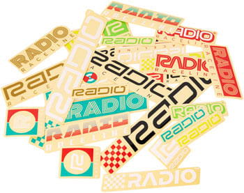 Radio Raceline Sticker Pack - 28 Pieces, Assorted