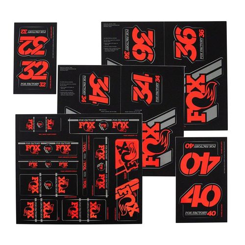 FOX Heritage Decal Kit for Forks and Shocks, Red