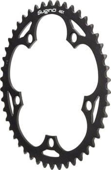 Sugino 46t x 130mm 1/2"x 1/8" 5-Bolt Chainring Black