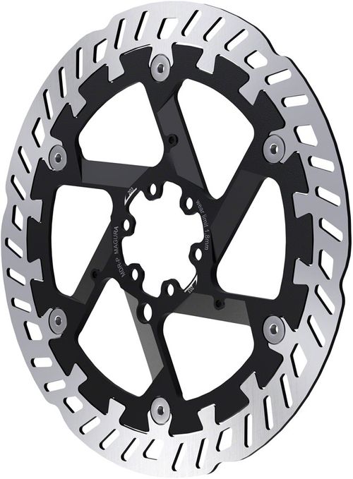 Magura MDR-P Disc Brake Rotor - 203mm, 6-Bolt, For eBike, Silver/Black