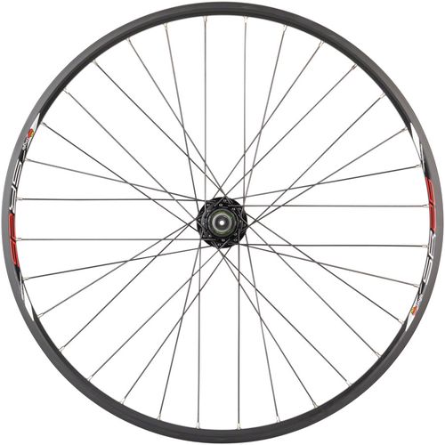 Quality Wheels Value Double Wall Series Disc Rear Wheel - 26", QR x 135mm, 6-Bolt, HG 10, Black, Clincher