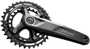 Shimano Deore FC-M4100-B2 Crankset - 175mm, 10-Speed, 36/26t, 96/64 BCD, For 51.8mm Chainline, Black