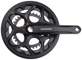 Shimano-Tourney-FC-A070-Crankset---170mm-7-8-Speed-50-34t-Riveted-Square-Taper-JIS-Spindle-Interface-Black-With-Chainguard-CK0301
