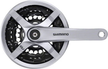 Shimano-Tourney-FC-TY501-Crankset---170mm-6-7-8-Speed-42-34-24t-Riveted-Square-Taper-JIS-Spindle-Interface-Silver-CK7512