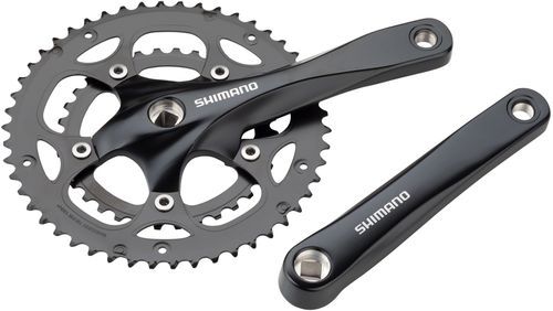 Shimano Claris FC-RS200 Crankset - 170mm, 8-Speed, 50/34t, 110 BCD, Square Taper JIS Spindle Interface, Black