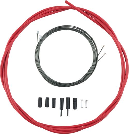 Shimano Road Optislick Derailleur Cable and Housing Set, Red