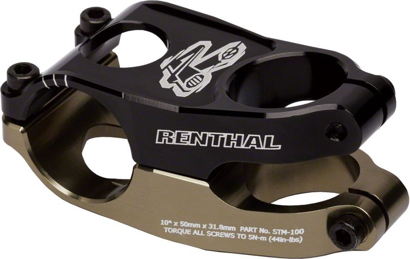 Renthal-Duo-Stem---50mm-318-Clamp----10-1-1-8--Aluminum-Black-Gold-SM2610-5