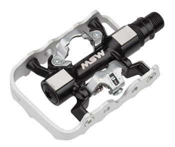 MSW-CP-200-Pedals---Single-Side-Clipless-with-Platform--Aluminum--9-16--Black-Silver-PD3601