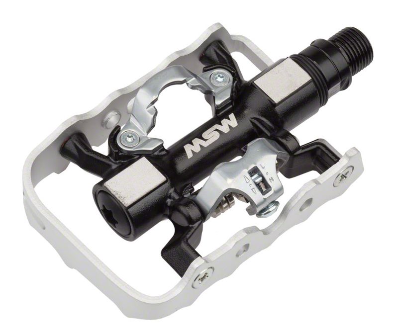 MSW-CP-200-Pedals---Single-Side-Clipless-with-Platform--Aluminum--9-16--Black-Silver-PD3601-5
