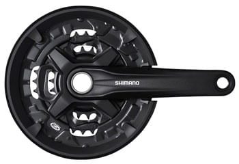 Shimano Altus FC-MT210-3 Crankset - 175mm, 9-Speed, 40/30/22t, Black