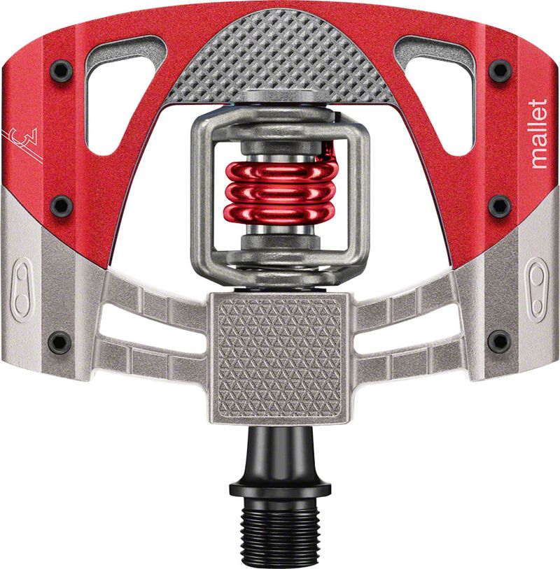 Crank-Brothers-Mallet-3-Pedals---Dual-Sided-Clipless-with-Platform-Aluminum-9-16--Raw--Red-PD8250-5