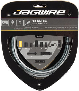 Jagwire-1x-Elite-Link-Shift-Cable-Kit-SRAM-Shimano-with-Polished-Ultra-Slick-Cable-Ltd--Gray-CA0052