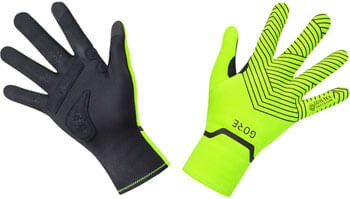 GORE C3 GORE-TEX INFINIUM™ Stretch Mid Gloves - Neon Yellow/Black, Full Finger, Medium