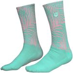 Fist-Handwear-The-Palm-Crew-Sock---Green-Pink-Large-SK0402