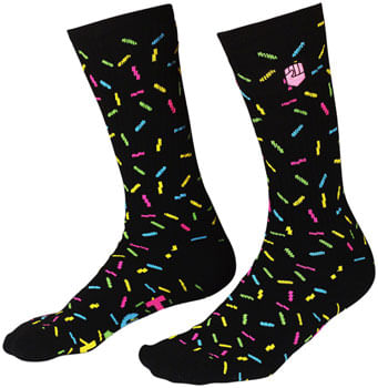 Fist Handwear Sprinkles Crew Sock - Black/Multi-Color, Large/X-Large
