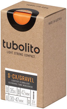 Tubolito S-Tubo CX/Gravel All Tube - 700 x 32-50mm, 42mm Presta Valve, Orange