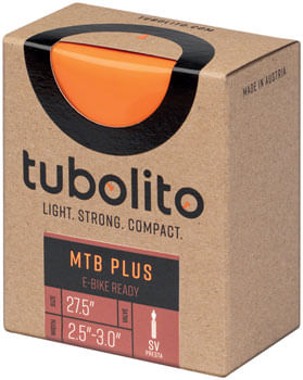 Tubolito Tubo MTB Plus Tube - 27.5+ x 2.5-3.0", 42mm Presta Valve, Orange