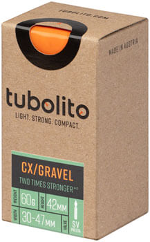 Tubolito Tubo CX/Gravel All Tube - 700 x 32-50mm, 42mm Presta Valve, Orange