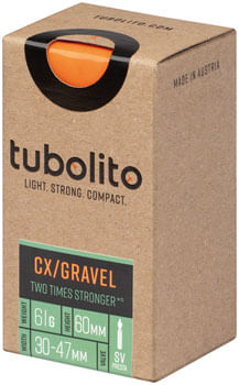 Tubolito Tubo CX/Gravel All Tube - 700 x 32-50mm, 60mm Presta Valve, Orange