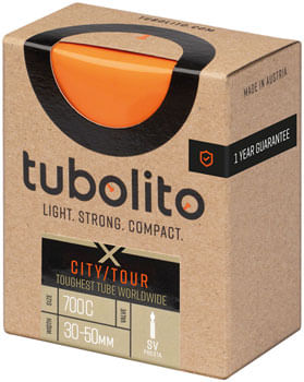 Tubolito X-Tubo City/Tour Tube - 700 x 30-50mm, 42mm Presta Valve, Orange
