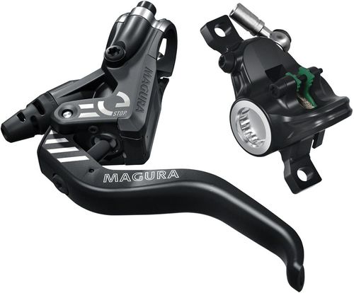 Magura MT4 eSTOP Disc Brake and Lever - Front or Rear, Hydraulic, Post Mount, Black