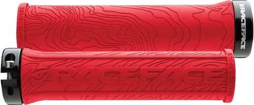 RaceFace Half Nelson Grips - Red, Lock-On